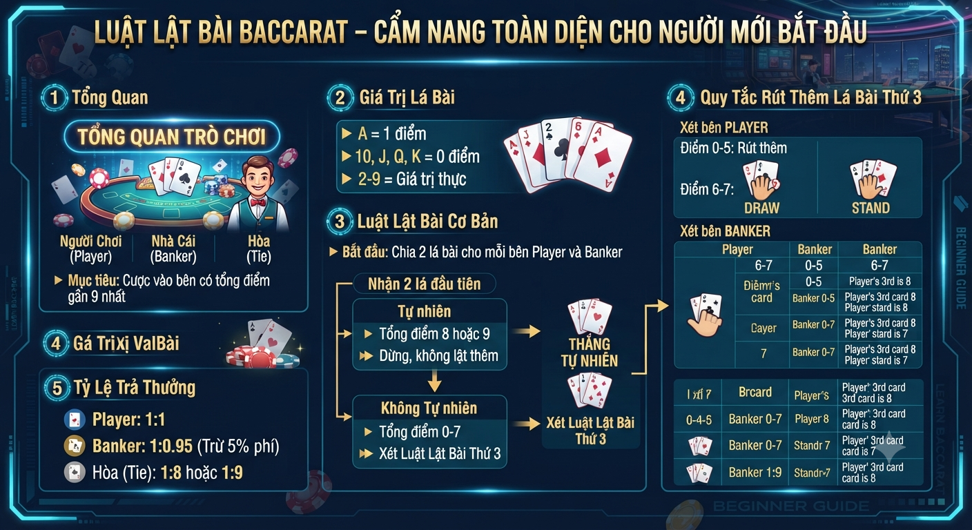 luật lật bài baccarat
